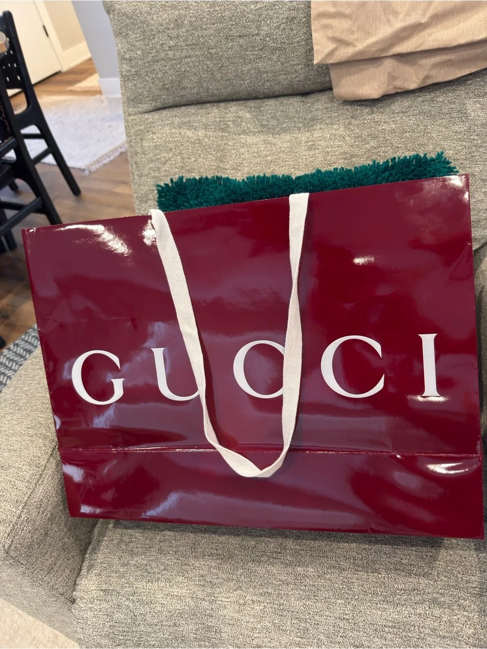 Gucci Beige GG Supreme Ace Sneakers with Green and Red Web